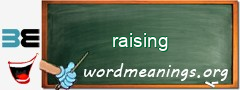 WordMeaning blackboard for raising